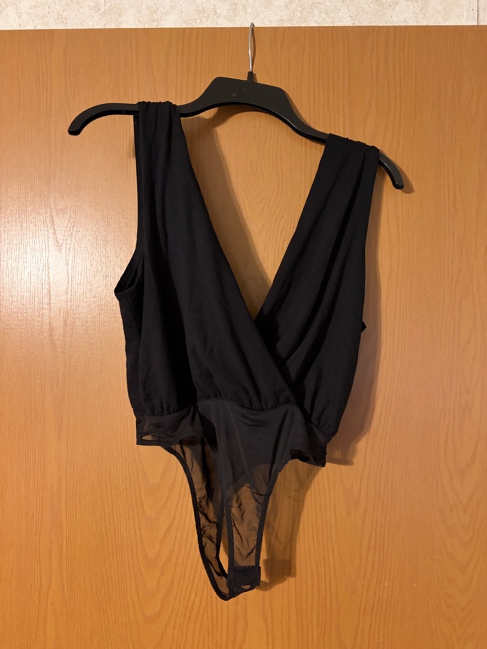 Forever 21 Black Sleeveless V-Neck Bodysuit
